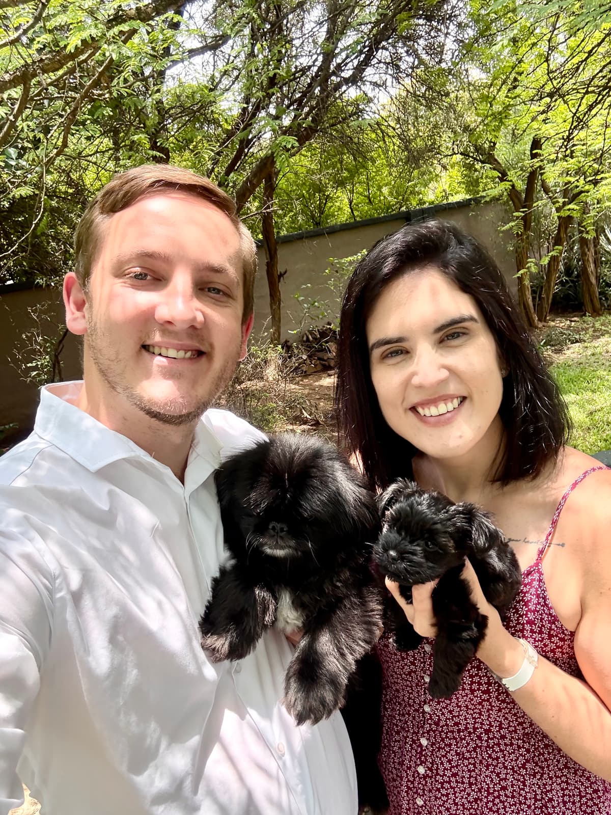 Owner with dogs at Paws & Stay
